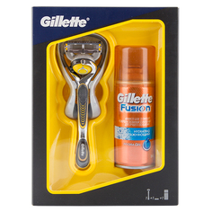 Набор подарочный мужской `GILLETTE` `FUSION` PROSHIELD (бритва с 1 сменной кассетой, гель для бритья 75 мл)