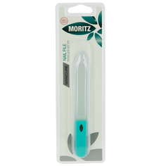 Пилка для ногтей `MORITZ` стеклянная с силиконовой ручкой 12 см