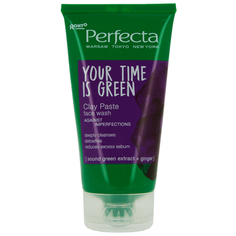 Паста для умывания `PERFECTA` YOUR TIME IS GREEN глиняная 165 г