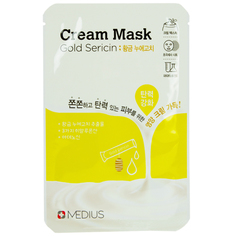 Маска для лица `MEDIUS` CREAM MASK с золотым серицином 25 мл