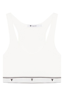 Белый укороченный топ T by Alexander Wang