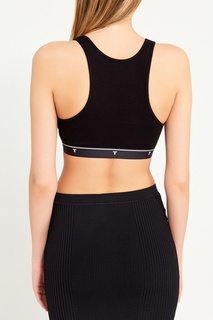 Черный укороченный топ T by Alexander Wang