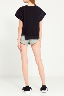Шорты-мини из потертого денима T by Alexander Wang
