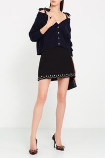 Лодочки с аппликацией из кристаллов Miu Miu