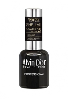 Гель-лак для ногтей Alvin Dor SHE-LAK Top Coat 5 свойств 15мл.