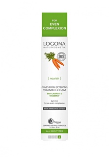 Крем для лица Logona улучшающий цвет, с Био-Морковью и Витамином F, 30 мл