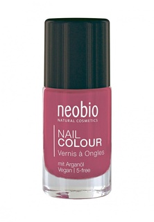 Лак для ногтей Neobio №04 5-FREE, с аргановым маслом. "Нежный гибискус"