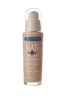 Тональный крем Seventeen Seventeen. длительного действия 03 "MATT PLUS LIQUID MAKE-UP SPF20 " Натуральный