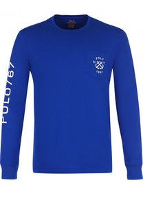 Хлопковый лонгслив с принтом Polo Ralph Lauren