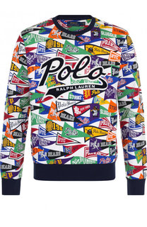 Хлопковый свитшот с принтом Polo Ralph Lauren