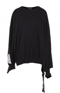 Хлопковый свитшот асимметричного кроя Vetements