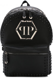 Рюкзак с отделкой и внешним карманом на молнии Philipp Plein