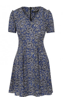 Приталенное шелковое платье с принтом Tara Jarmon