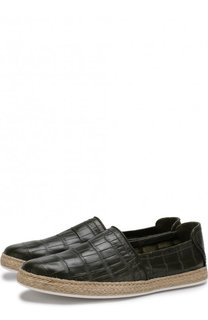 Эспадрильи из кожи крокодила Dami