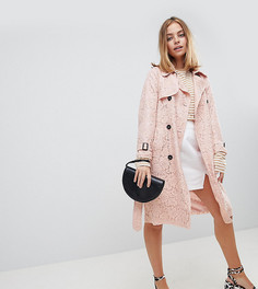 Кружевное пальто ASOS DESIGN Petite - Розовый