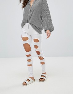 Джинсы скинни с рваной отделкой Parisian - Белый