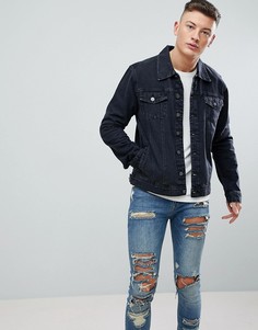 Черная выбеленная джинсовая куртка Hoxton Denim - Черный