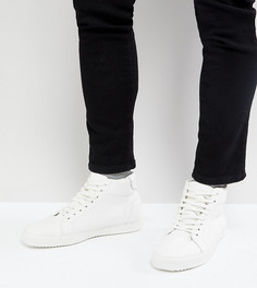 Белые высокие кроссовки из искусственной кожи для широкой стопы ASOS - Белый