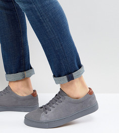 Серые замшевые кроссовки для широкой стопы ASOS - Серый