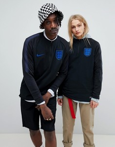 Черный свитшот с молнией до груди Nike Football England Squad Drill 893334-010 - Черный