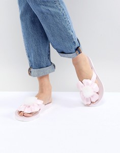 Розовые шлепанцы с цветочным принтом UGG - Розовый