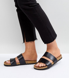 Шлепанцы для широкой стопы ASOS FOOLPROOF - Черный