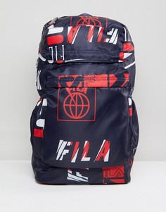 Темно-синий рюкзак с принтом логотипа Fila Rouke - Темно-синий