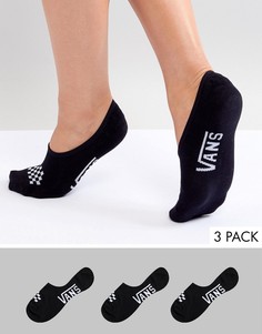 Набор из 3 пар невидимых носков Vans Canoodle - Черный