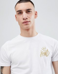 Белая облегающая футболка с золотистым логотипом Kings Will Dream - Белый