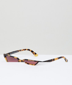 Черепаховые солнцезащитные очки кошачий глаз с розовыми стеклами Vogue by Gigi Hadid - Коричневый
