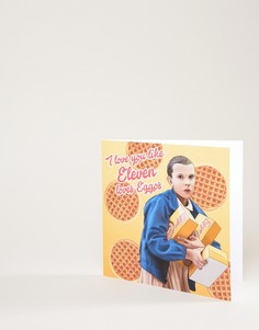 Открытка  I Love You More Than Eleven Loves Eggos эксклюзивно от Central 23 - Мульти