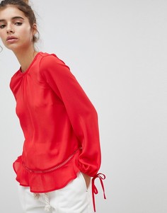 Блузка с баской New Look - Красный