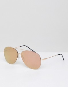 Солнцезащитные очки‑авиаторы цвета розового золота Jeepers Peepers - Золотой