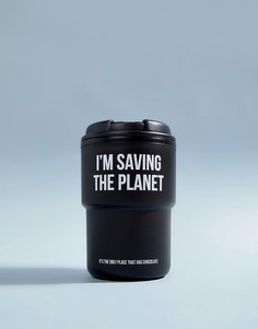 Кофейная чашка с принтом Im Saving the Planet Typo - Мульти