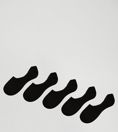 5 пар невидимых носков из вафельного трикотажа ASOS - СО СКИДКОЙ - Черный