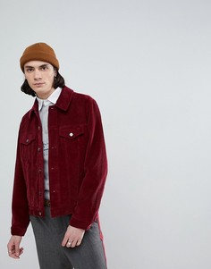 Бордовая вельветовая куртка в стиле вестерн ASOS - Красный