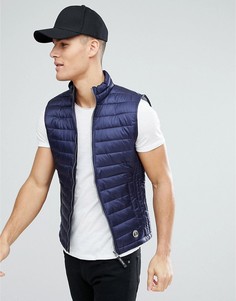 Темно-синий дутый жилет Tom Tailor - Темно-синий