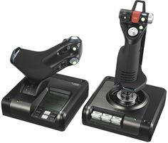 Геймпад проводной LOGITECH G Saitek X52 Pro Flight Control System черный [945-000003]