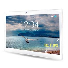 Планшет GINZZU GT-1040, 1GB, 16GB, 3G, 4G, Android 6.0 серебристый [00-00000937]