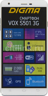 Смартфон DIGMA S501 3G + Navitel VOX, зеленый