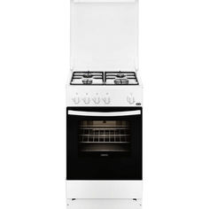 Газовая плита ZANUSSI ZCG9210L1W, газовая духовка, белый