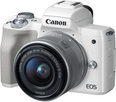 Цифровой фотоаппарат Canon EOS M50 15-45 IS STM (белый)