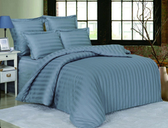 Постельное белье Valtery OD-52 Комплект Евро Страйп-Сатин