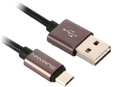 Аксессуар Qumann micro USB 1m 2.1А PVC Black 23200