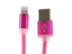 Аксессуар Aksberry USB - Lightning 8-pin Silicone Pink