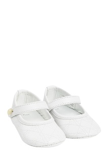 Кожаные белые туфли Dior Children