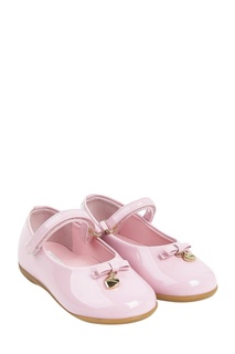 Розовые лакированные туфли с бантом Dolce&Gabbana Children
