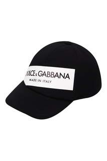 Черная кепка с логотипом Dolce&Gabbana Children