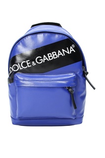 Синий рюкзак с логотипом Dolce&Gabbana Children