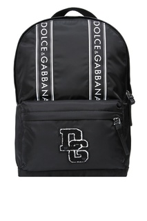 Черный рюкзак с аппликацией Dolce&Gabbana Children